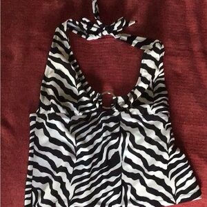 Zebra Print Women's Tankini Top